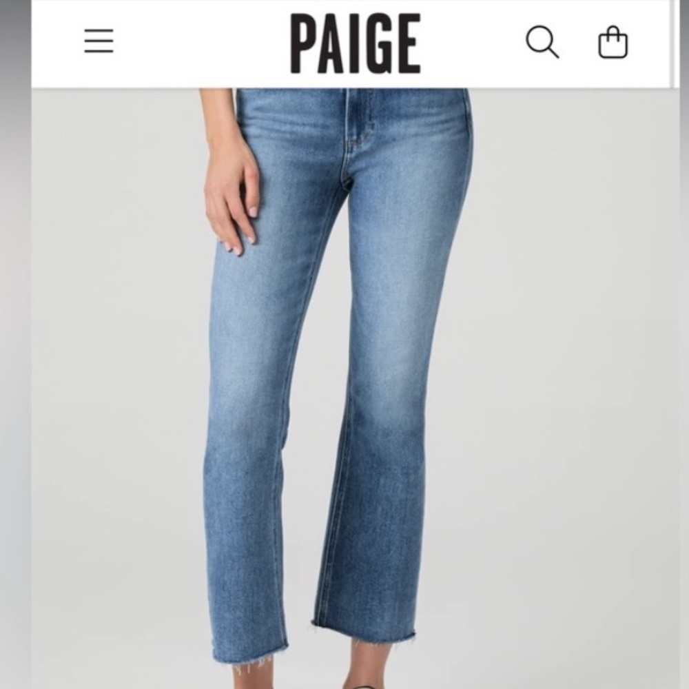 PAIGE Colette Crop Flare Jeans - Blue